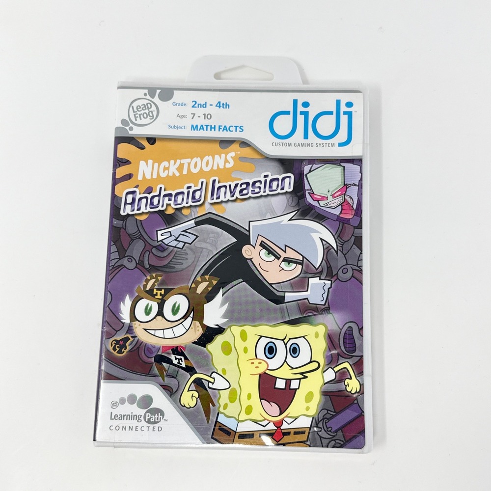 LeapFrog Didj Nicktoons Android Invasion Math Facts Game 2008 New Sealed